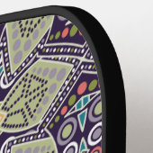 Raquette De Pickleball monogramme personnalisé Motif Abstrait (Détail gauche)