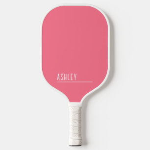 Raquette De Pickleball monogramme personnalisé, nouvelle ligne rose spect