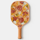 Raquette De Pickleball monogramme personnalisé PIZZA (Verso)