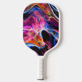 Raquette De Pickleball Monogramme Personnalisé Rich Blue Agate Éclats (Verso)