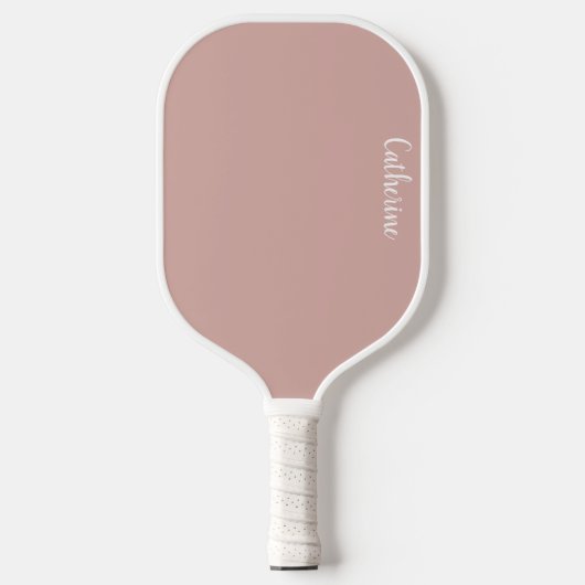 Raquette De Pickleball monogramme personnalisé, rose avec typographie de (Recto)