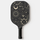 Raquette De Pickleball Monogramme Phases Lune Abstraite (Recto)