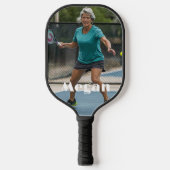 Raquette De Pickleball Monogramme photo et nom personnalisé (Recto)