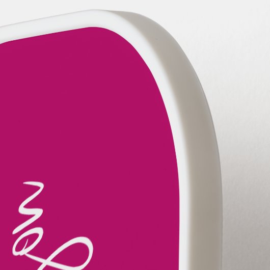 Raquette De Pickleball Monogramme Pickleball rose chaud (Détail gauche)