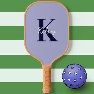 Raquette De Pickleball Monogramme pourpre Prénom initial