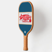 Raquette De Pickleball monogramme professionnel bleu marine (Gauche)