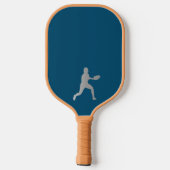 Raquette De Pickleball monogramme professionnel bleu marine (Verso)