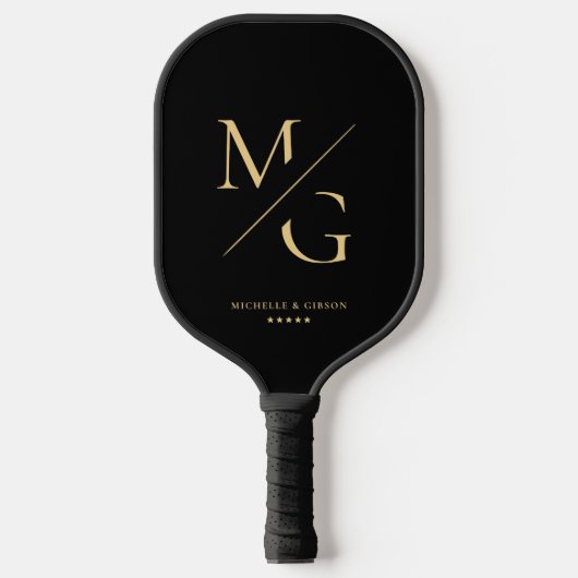 Raquette De Pickleball Monogramme professionnel professionnel noir (Recto)