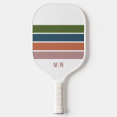Raquette De Pickleball Monogramme Retro Stripes Pickleball Paddle (Recto)