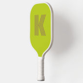 Raquette De Pickleball Monogramme rétro vert (Gauche)