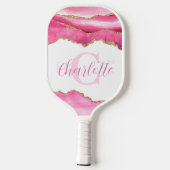 Raquette De Pickleball Monogramme rose (Verso)