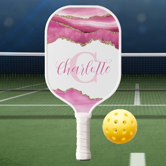 Raquette De Pickleball Monogramme rose