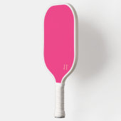 Raquette De Pickleball Monogramme rose clair simple et rose pâle (Gauche)