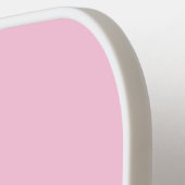 Raquette De Pickleball Monogramme rose et blanc pagaie (Détail gauche)