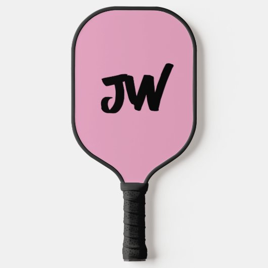 RAQUETTE DE PICKLEBALL MONOGRAMME ROSE MINIMALISTE MODERNE (Recto)