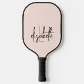 Raquette De Pickleball Monogramme rose vif moderne (Recto)