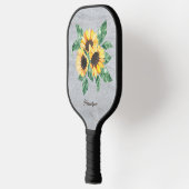 Raquette De Pickleball Monogramme rustique floral de tournesol (Gauche)