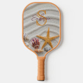 Raquette de Pickleball Monogramme Sable et Coquill (Verso)