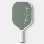 Raquette De Pickleball Monogramme Sage Green Pickleball Paddle (Verso)