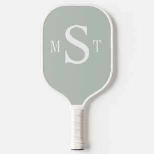 Raquette De Pickleball Monogramme Sage personnalisé Pickleball Green Padd