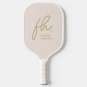 Raquette De Pickleball Monogramme Script Moderne Fille (Recto)