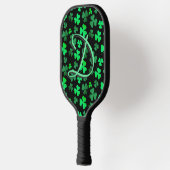 Raquette De Pickleball Monogramme Shamrock Clover Leaf Irlande Green (Gauche)