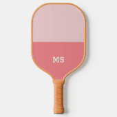 Raquette De Pickleball Monogramme Simple Moderne Minimal (Recto)
