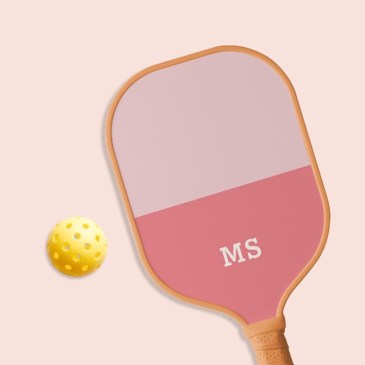 Raquette De Pickleball Monogramme Simple Moderne Minimal