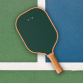 Raquette De Pickleball Monogramme simple vert foncé