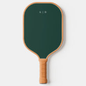 Raquette De Pickleball Monogramme simple vert foncé (Recto)