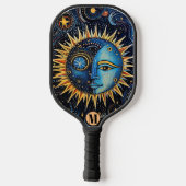 Raquette De Pickleball Monogramme Système solaire céleste (Verso)