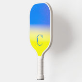 Raquette De Pickleball Monogramme Ukraine bleu et jaune Inspiration Paix (Gauche)