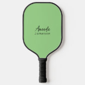 Raquette De Pickleball Monogramme vert féminin moderne (Recto)