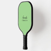 Raquette De Pickleball Monogramme vert féminin moderne (Gauche)