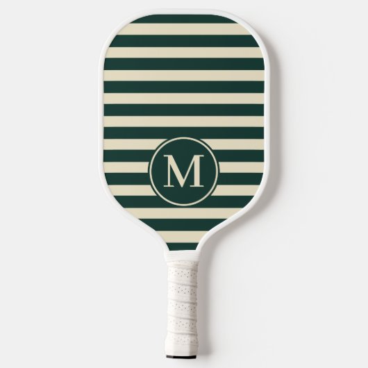 Raquette De Pickleball Monogramme vert Polo Striped Sage Du Milieu Du Siè (Verso)