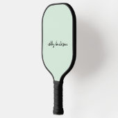 Raquette De Pickleball Monogramme vert simple Nom complet (Gauche)