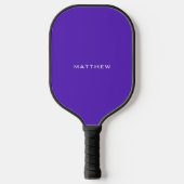 Raquette De Pickleball Monogramme violet moderne simple Prénom (Recto)