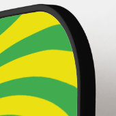 Raquette De Pickleball Monogramme Vortex Illusion Optique Fraîche Lémonad (Détail gauche)