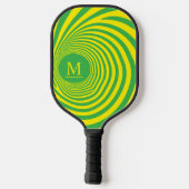 Raquette De Pickleball Monogramme Vortex Illusion Optique Fraîche Lémonad (Verso)