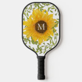 Raquette de pickleball monogrammée Tournesol Jaune (Recto)