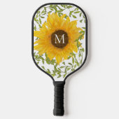 Raquette de pickleball monogrammée Tournesol Jaune (Verso)