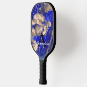 Raquette De Pickleball Monographie Abstraite Lapis Lazuli Granite Bleu (Gauche)