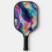 Raquette De Pickleball Monographie de texture d'agate de parties scintill (Verso)
