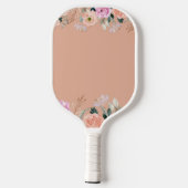 Raquette De Pickleball Monographie florale Rose poussiéreuse (Verso)