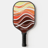 Raquette De Pickleball Monographie géométrique marron foncé (Recto)