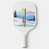 Raquette De Pickleball Montagne de ski d'hiver (Verso)