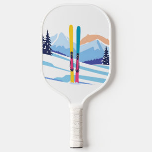 Raquette De Pickleball Montagne de ski d'hiver