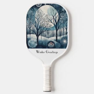 Raquette De Pickleball Moonlit Nordic Forest, personnalisable