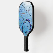 Raquette De Pickleball Mosaïque de miroir bleu Abstrait (Gauche)