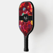 Raquette De Pickleball Mosaïque rouge abstrait brillant parties scintilla (Gauche)